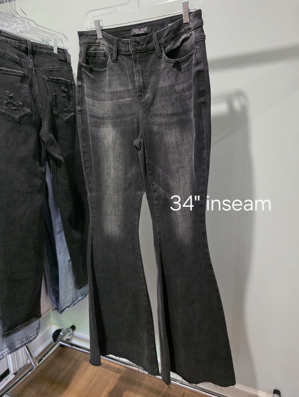 Judy Blue Charcoal Washed Super Flare Jeans, Sz 9/29